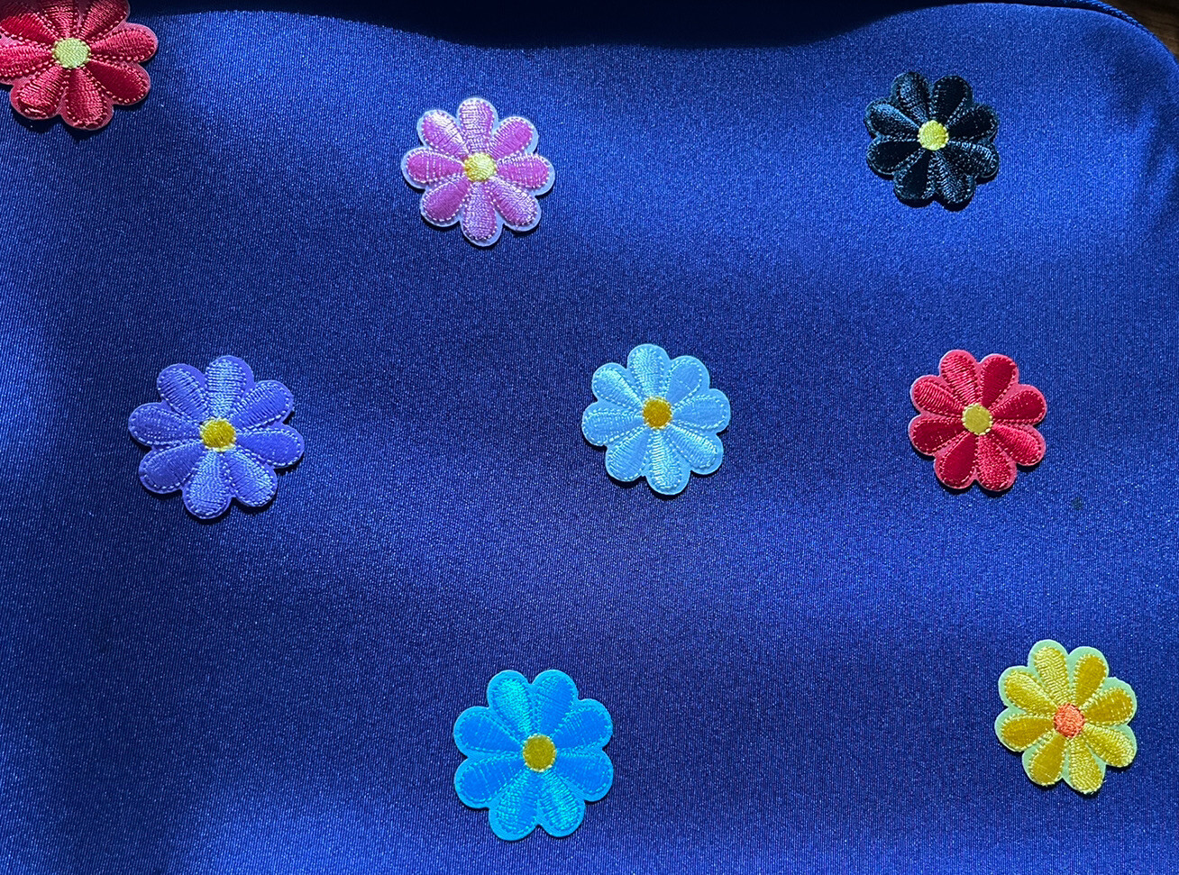 Notebook Sleeve 13" X 10": Daisy Appliqués, Padded, Excellent