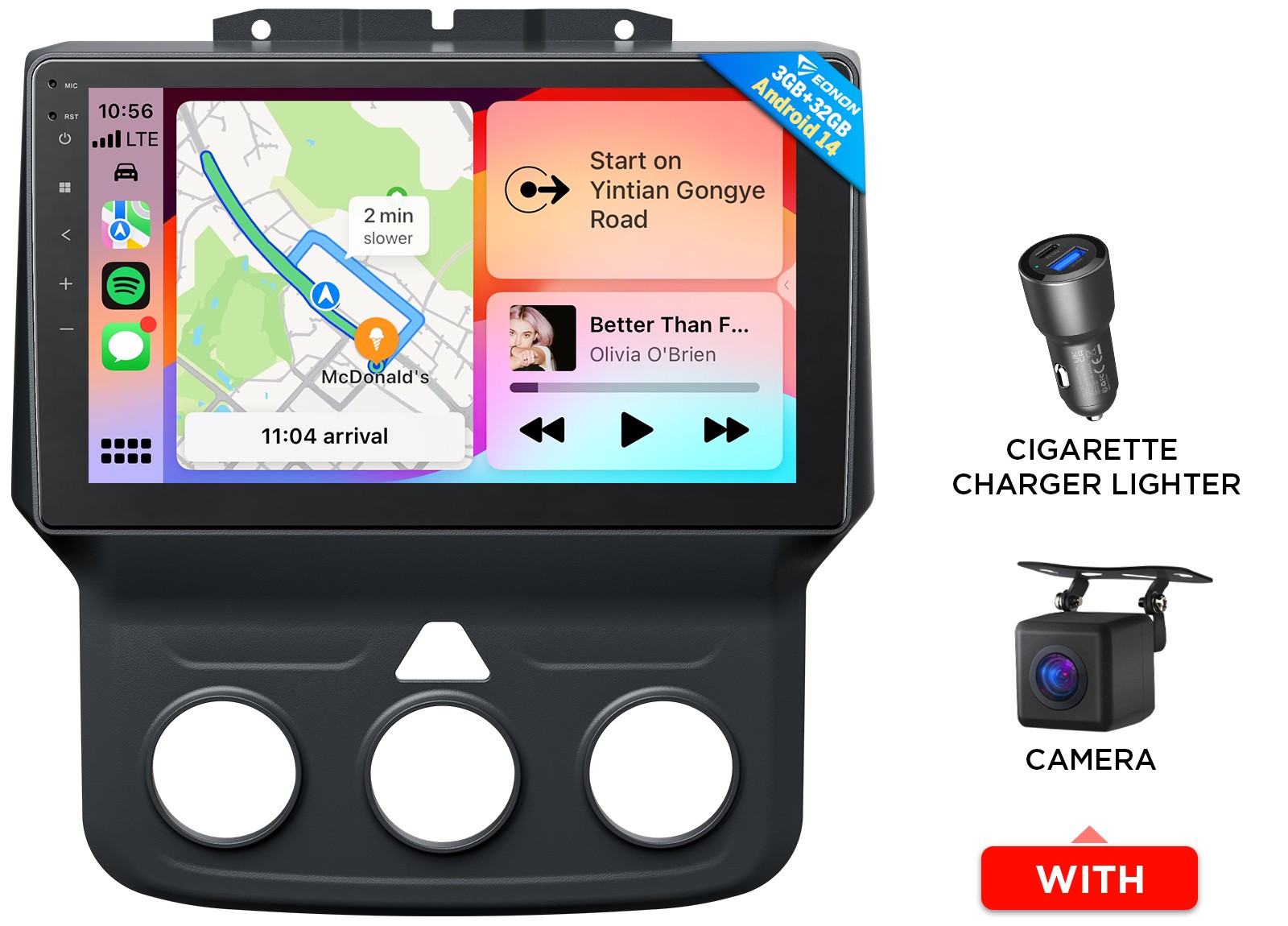 9"Android Auto 3+32 for Dodge RAM 1500 Classic 19-24 Car Stereo Wireless CarPlay