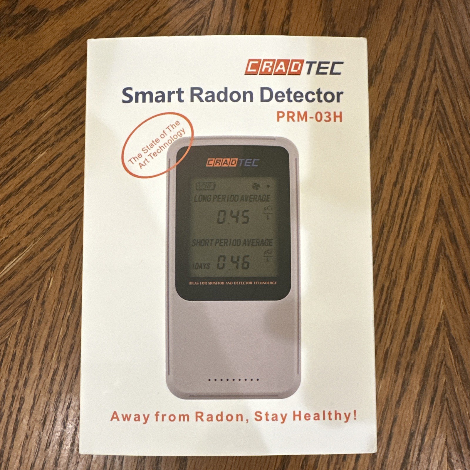 Digital Radon Detector III, White, Radon Monitor, Radon Meter