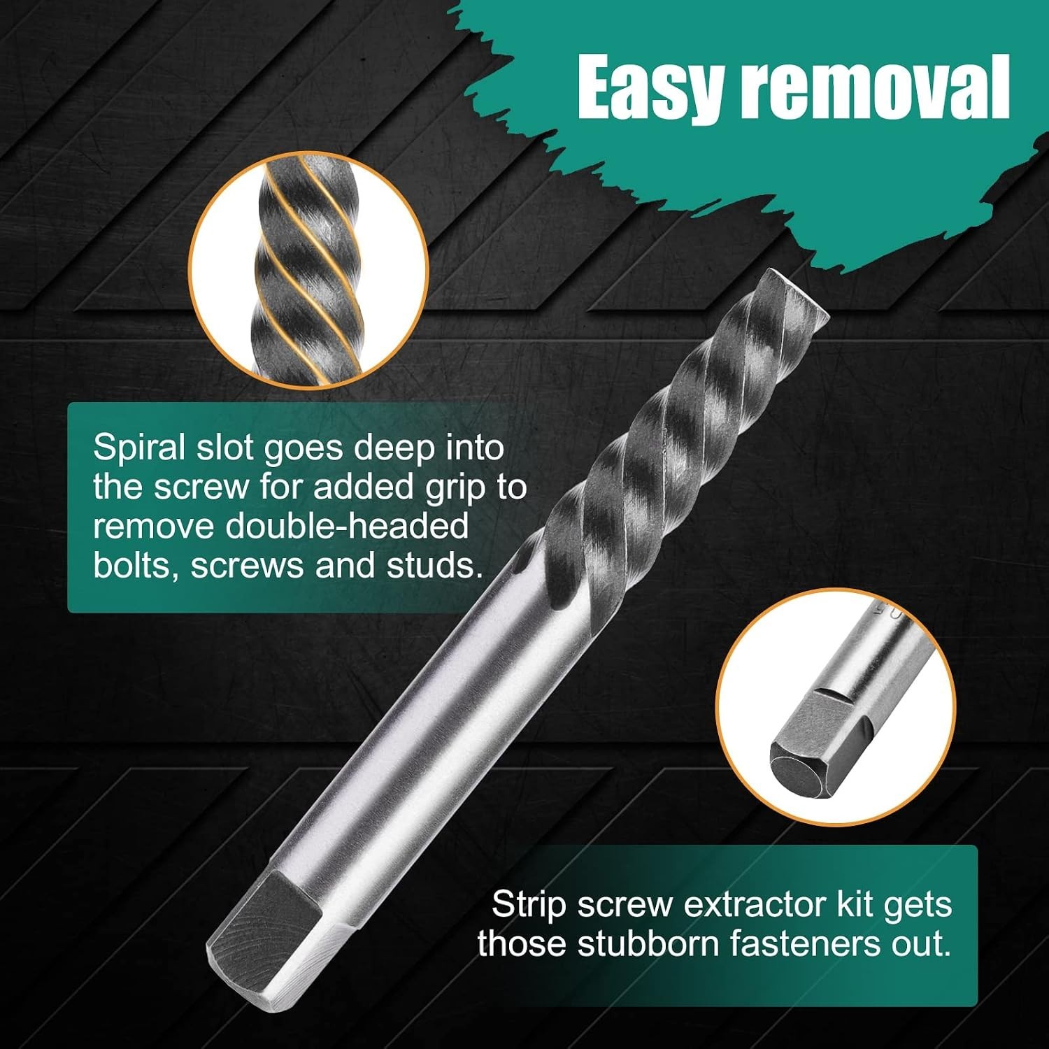 Cobalt Steel 10pcs Screw Extractor & Left Hand Drill Bits for Easy Bolt Removal