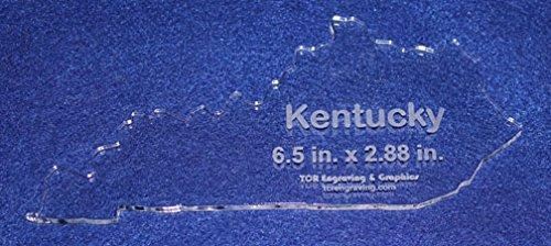 State of Kentucky Template 6.5" X 2.88" - Clear 1/4" Thick Acrylic