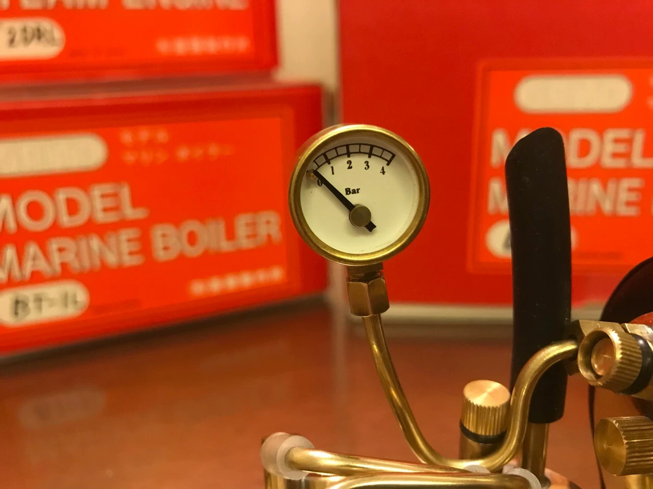 Genuine Saito Mini Pressure Gauge 19mm Brass Live Steam Engine Boiler Part