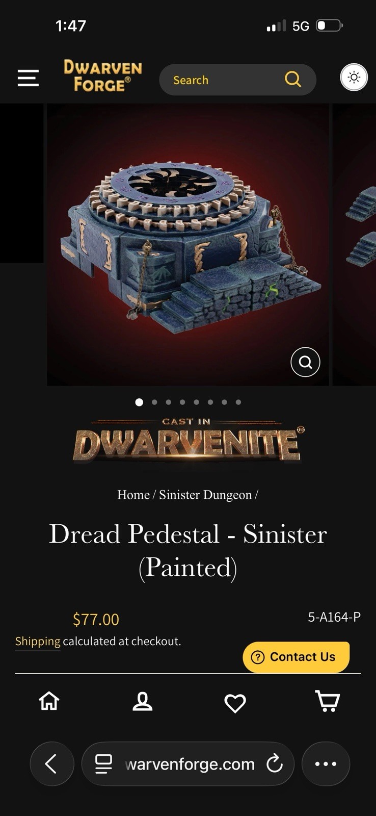 dwarven forge  Dread Pedestal Sinister Painted
