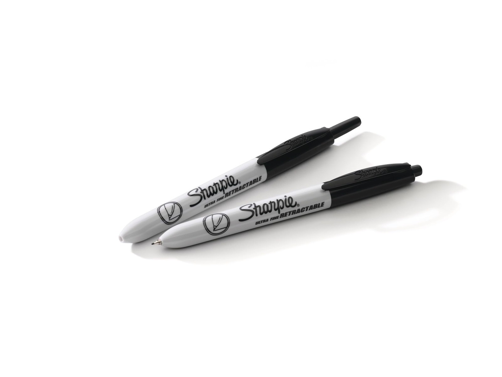 Ultra Fine Point Black Permanent Markers, Retractable, 3 Count Pack