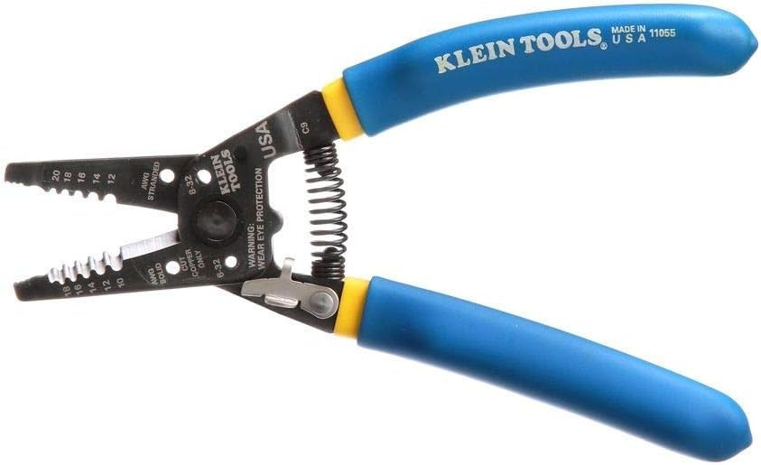 Compact Klein Tools Wire Cutter & Stripper for 10-18 Solid & 12-20 Stranded Wire