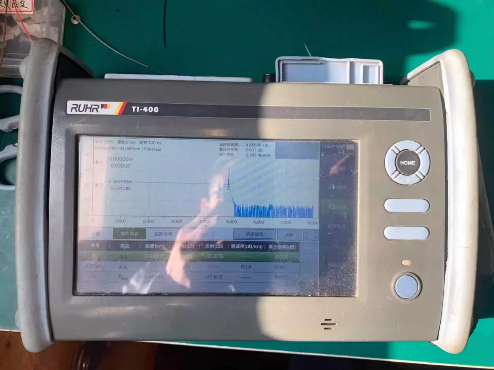 1PCS USED RUHR Ti-400 OTDR optical time domain reflectometer//