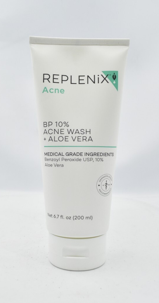 Replenix BP 10% Acne Wash + Aloe Vera 6.7 fl.oz / 200 ml NEW SEALED