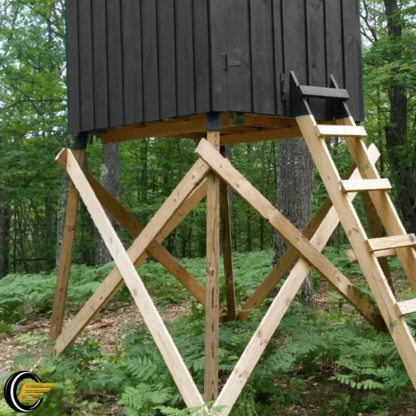 4 Pack Compound Angle Heavy Duty Deer Elevator Brackets Tree Stand Powder coated