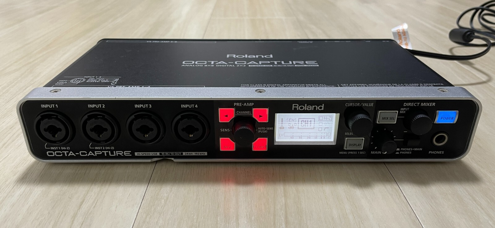 Roland UA-1010 OCTA-CAPTURE Audio Interface Digital Recorder with Power Cable