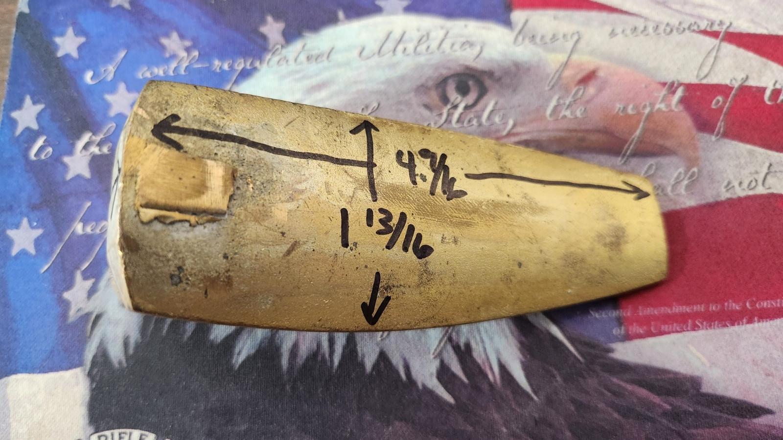 Muzzleloader Trade Rifle Fowler Style Brass Buttplate In The Rough