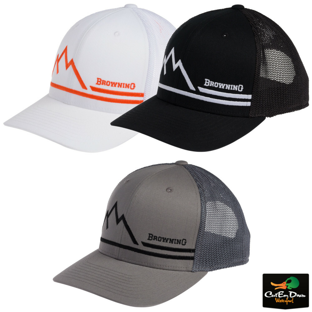 NEW BROWNING MOUNTAIN PEAK MESH BACK CAP BUCKMARK LOGO HAT