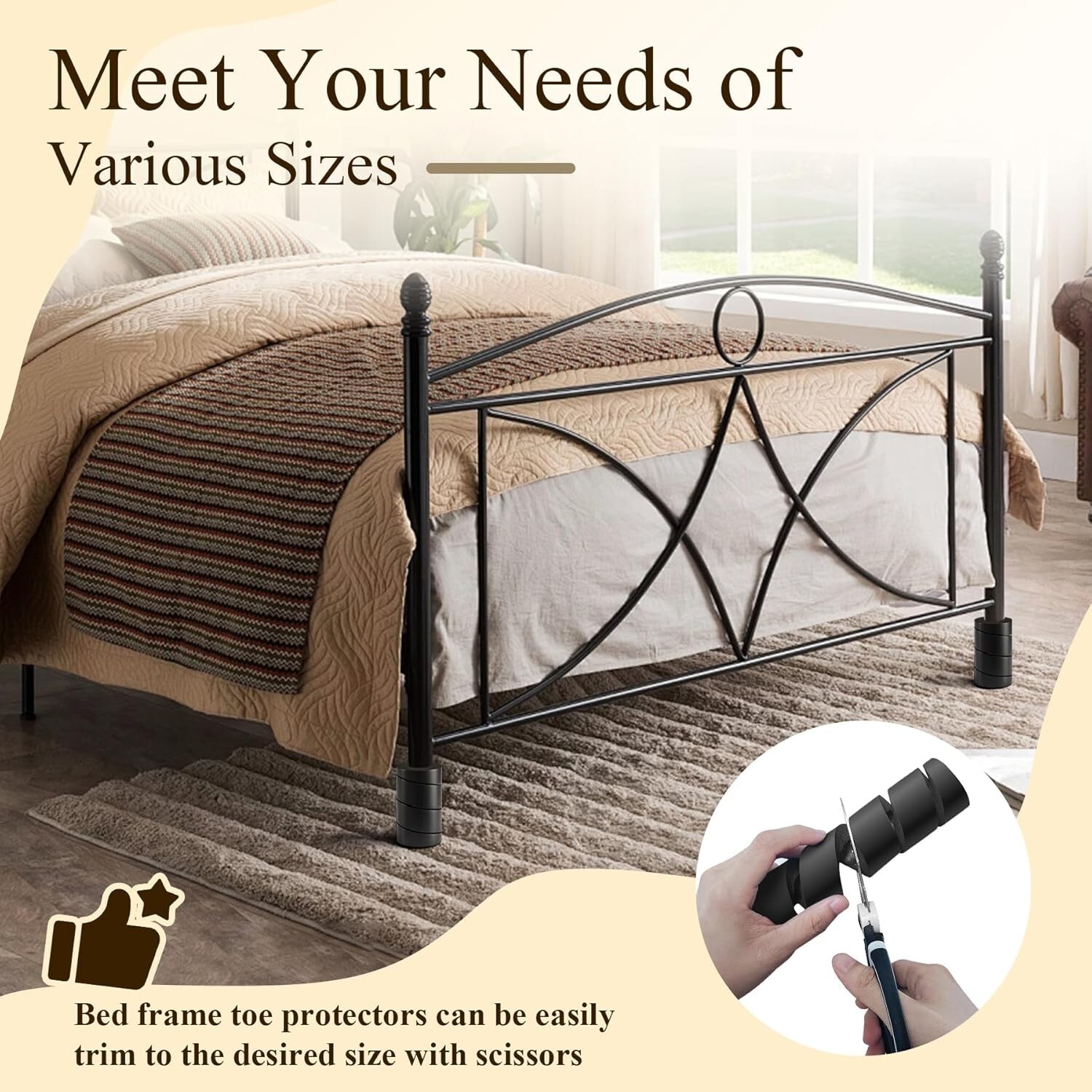 Bed Frame Leg Cover Reusable Bed Frame Toe Protectors Bed Frame Feet Protector