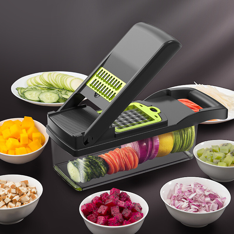Multifunctional Vegetable Cutter Household Potato Scrubber Dicer Kitchen Grater