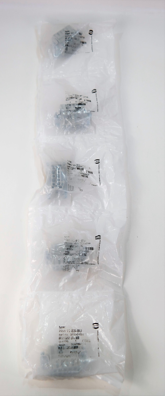 Harting Han 10 ES-BU 09330102716 5x socket insert