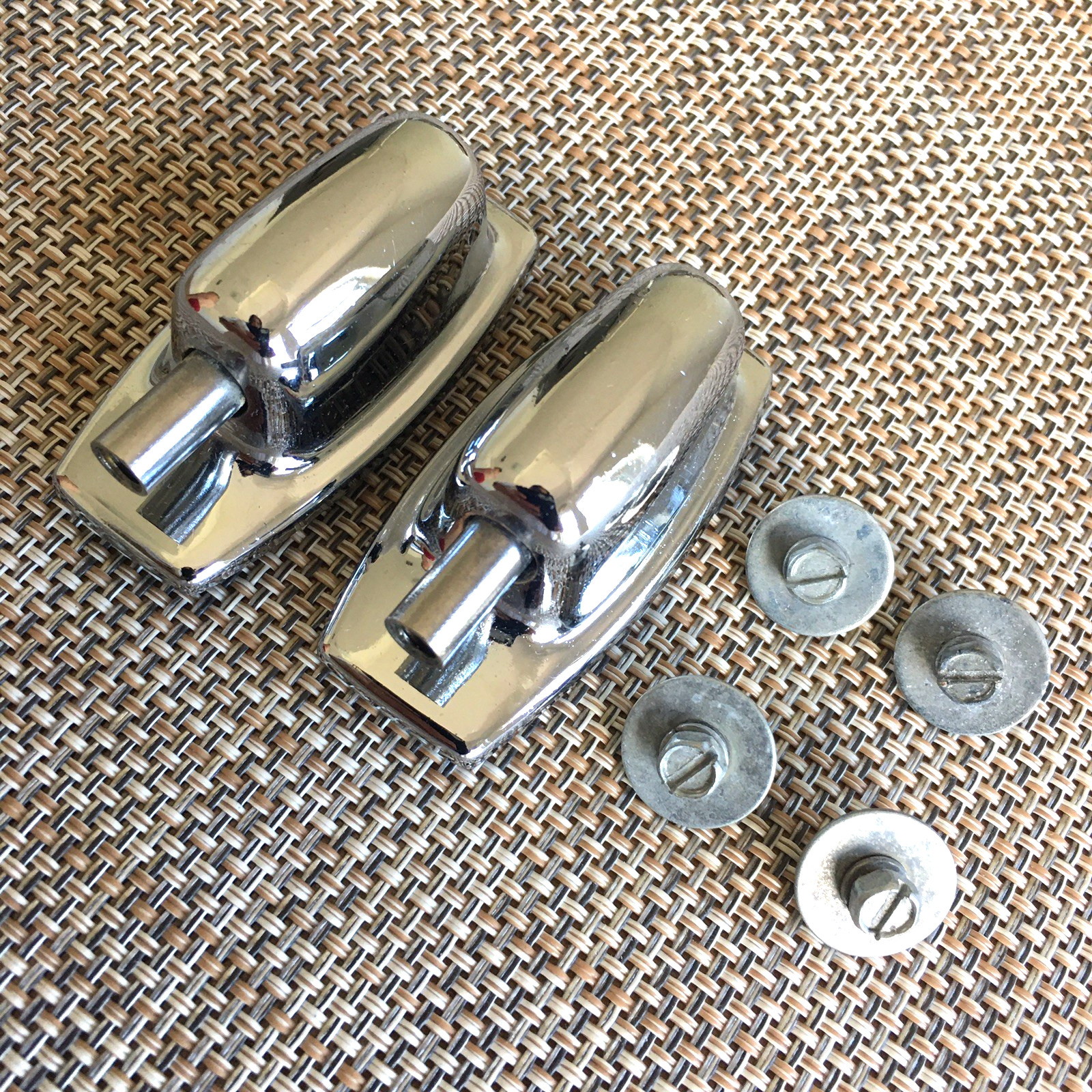 1980s LUDWIG ROCKER-STANDARD 2 FLOOR-RACK TOM DRUM SMALL LUGS +4 SCREWS USA V.G.