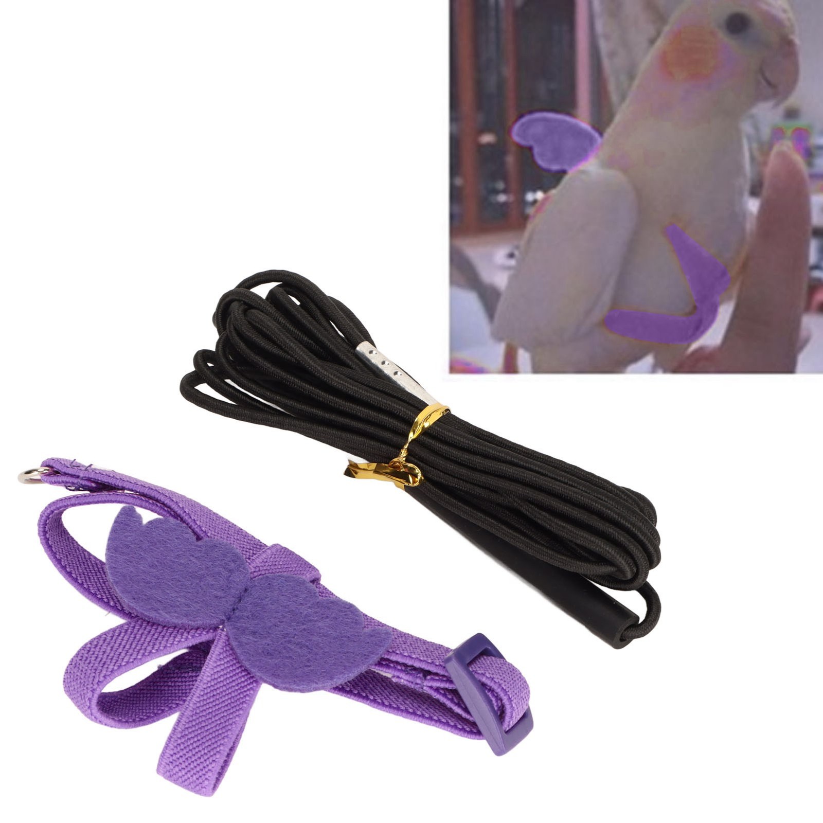 Bird Harness and Leash Super Light Adjustable Bite Resistant Harness