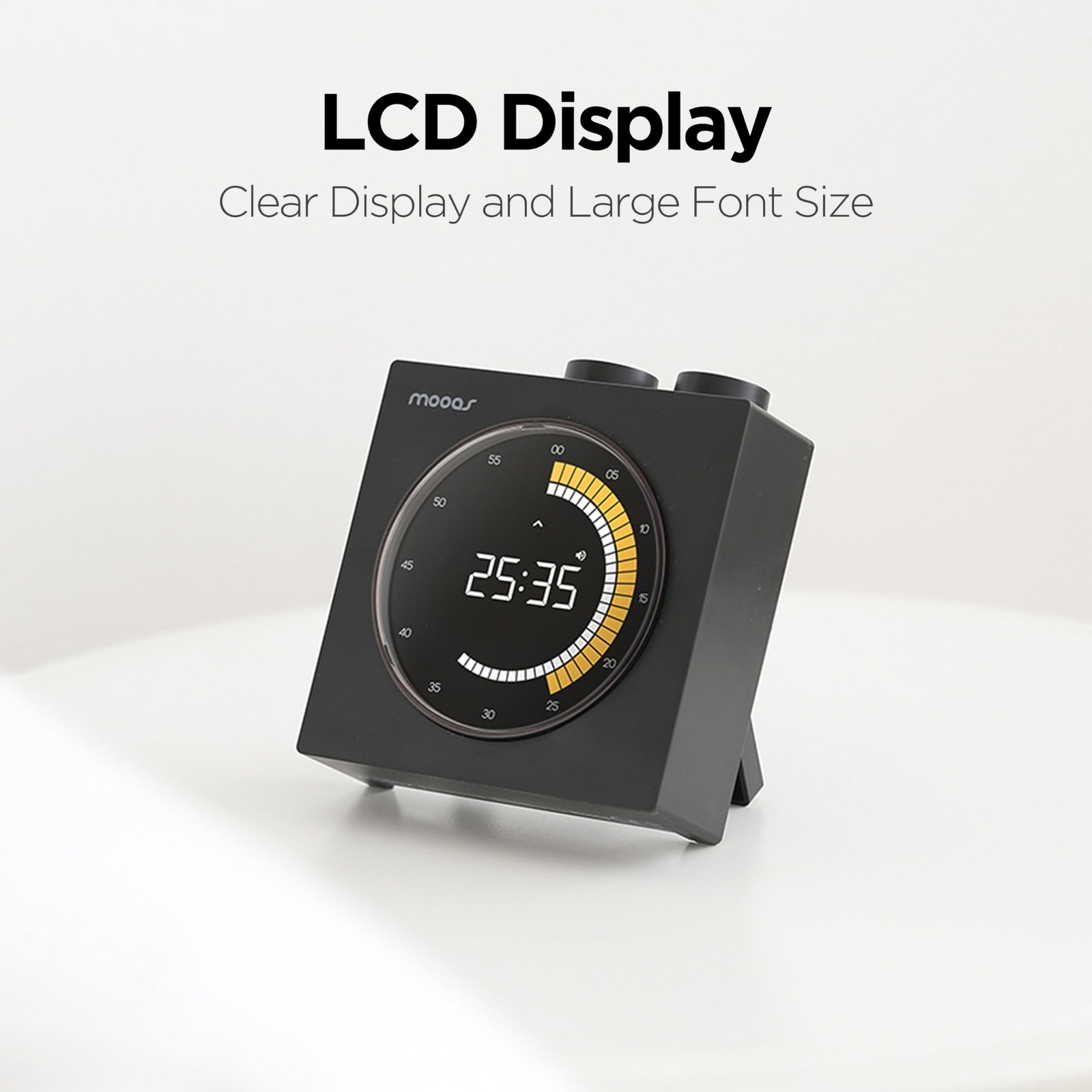 Time Loop Digital Visual Timer, Rechargeable Wireless, LCD Large Display, Por...
