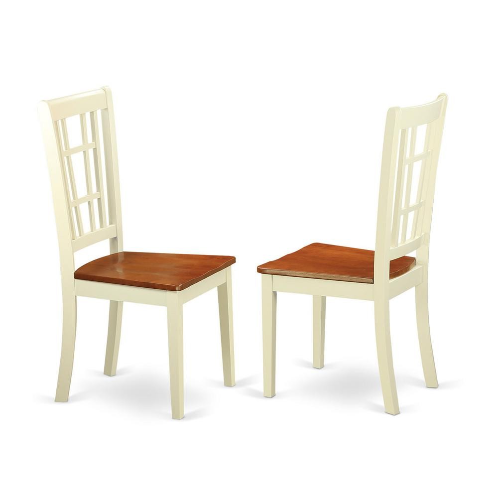 Dining Room Set Buttermilk & Cherry, MZNI3-WHI-W