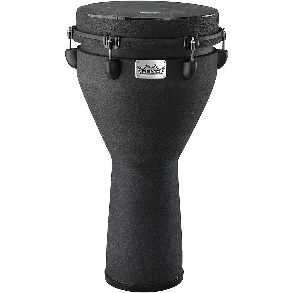 Remo Mondo Designer Series Key-Tuned Djembe Black Earth 12x24
