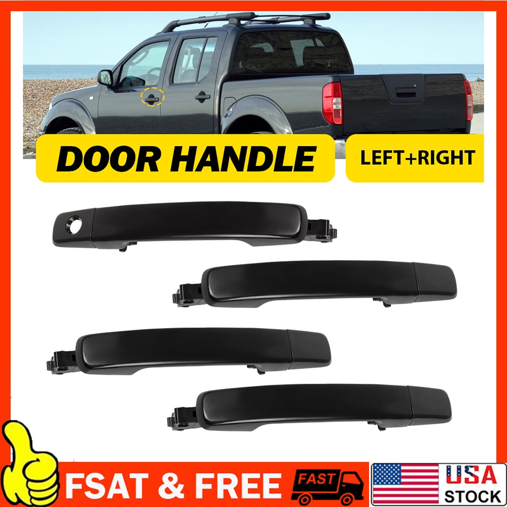 For Nissan Frontier Exterior Door Handle Black Driver Passenger Side Front Rear