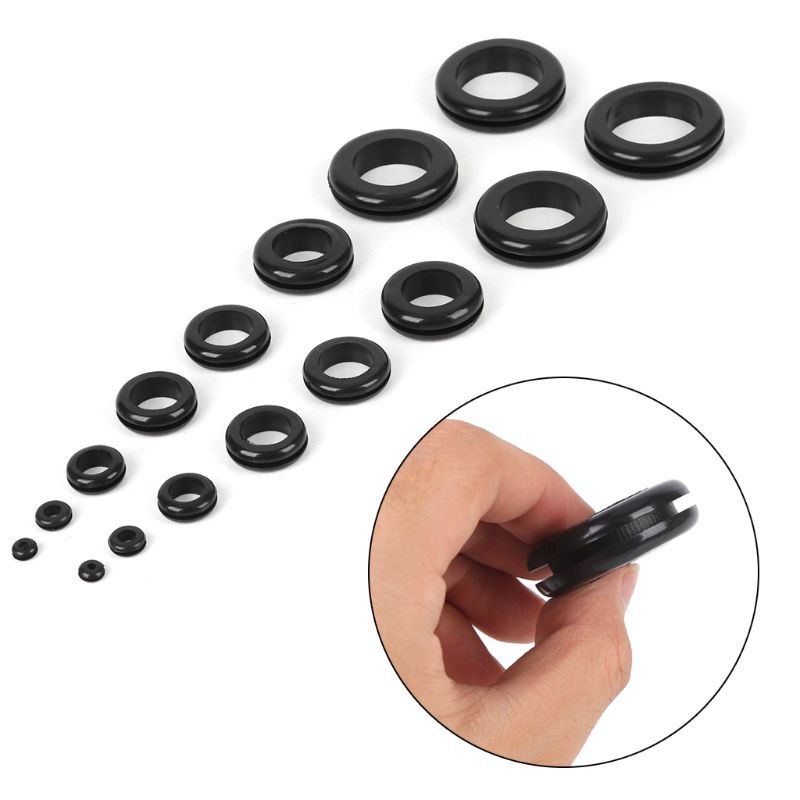 200Pcs/box Soft Rubber Grommet Gasket Kits Electrical Wire Gasket Tools Durable
