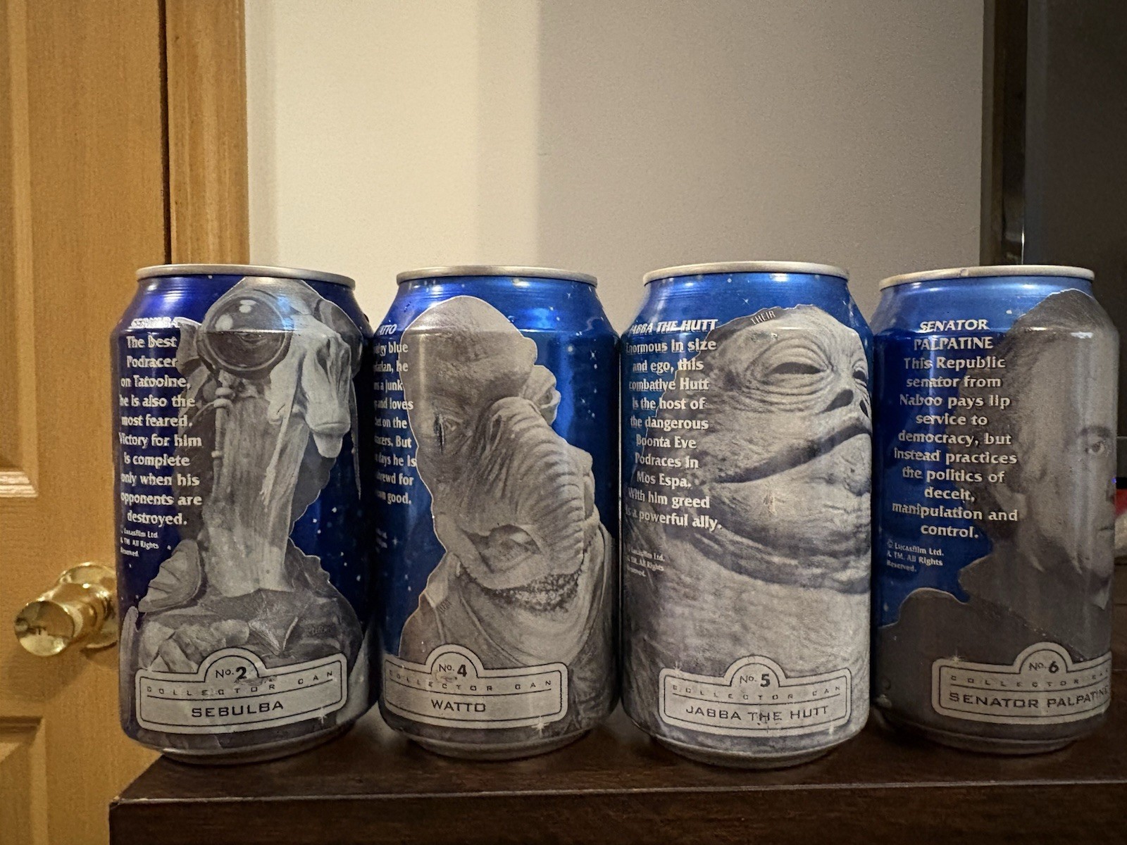 Pepsi Mountain Dew Collector Cans Star Wars Phantom Menance