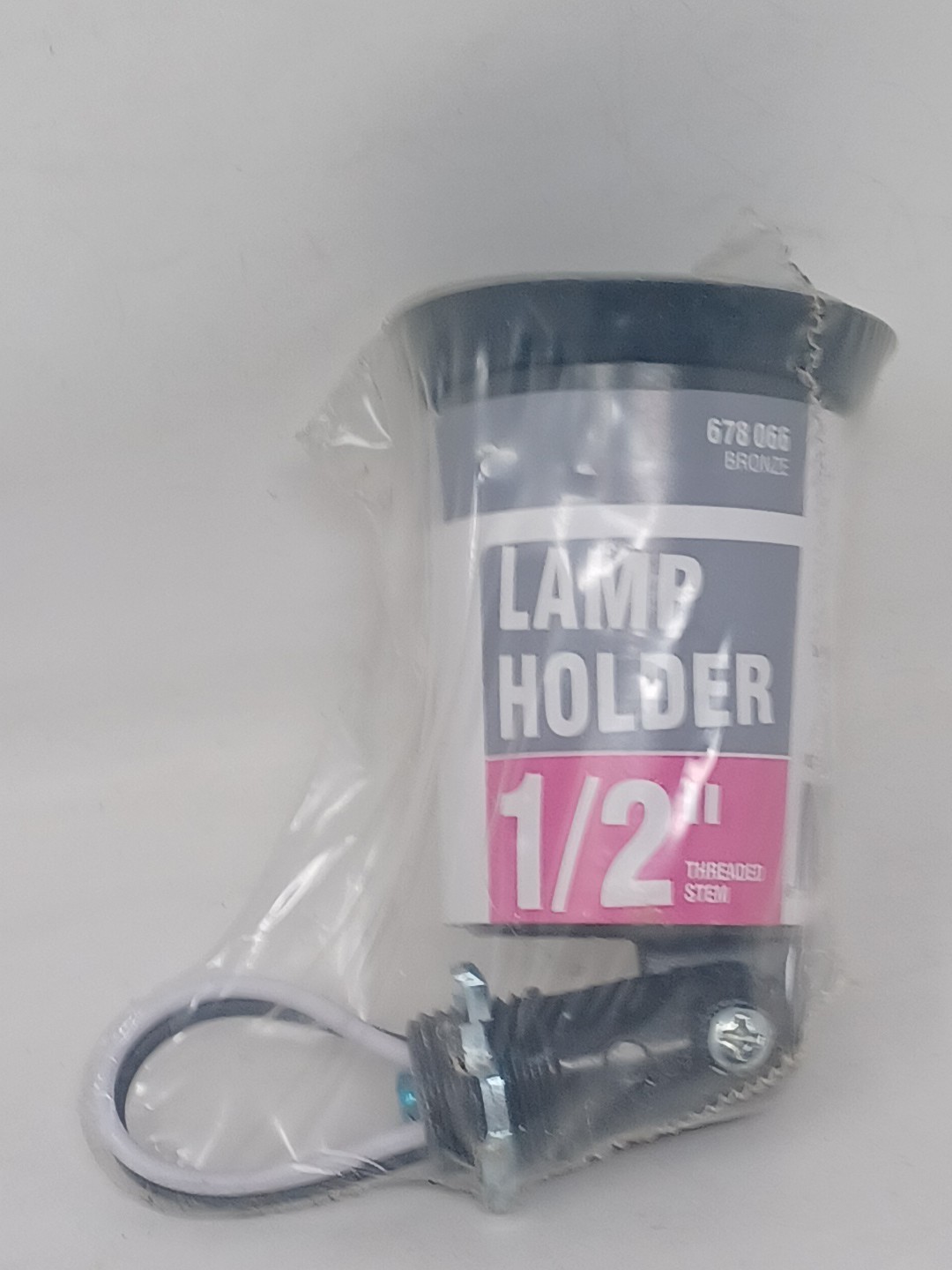 1 Commercial Electric 1/2" Replacement Lampholder 678066 Bronze Color