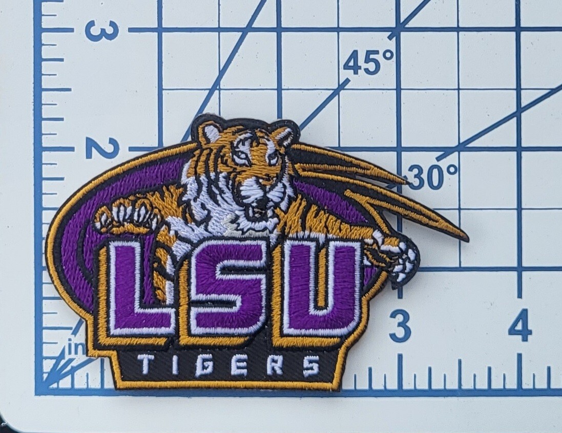 LSU Tigers 3.5" Iron On Embroidered Patch ~USA Seller ~ FREE MAILING!!
