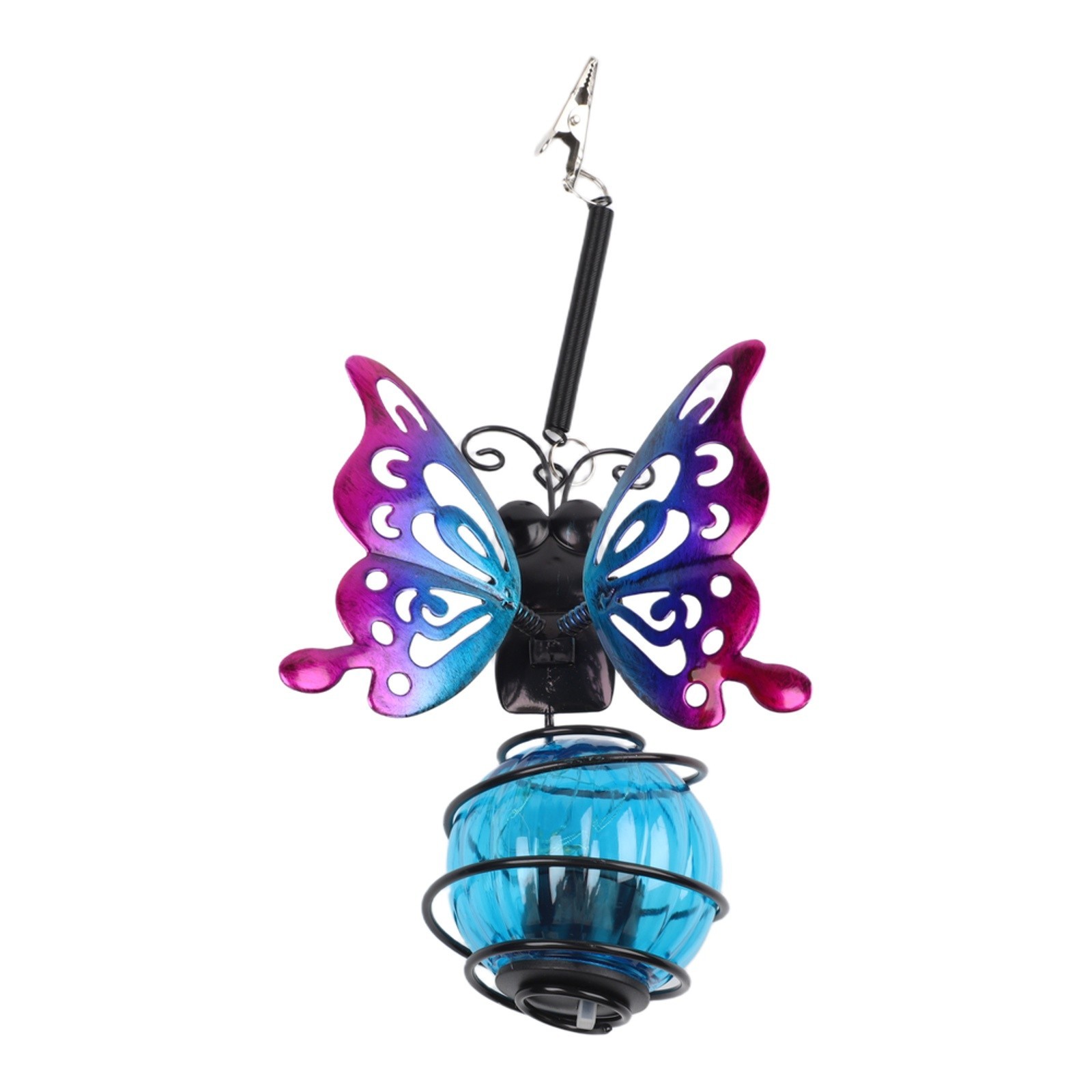 LED Garden Decor Butterfly Solar Lamp Garden Metal Lantern 8h Night Illumination