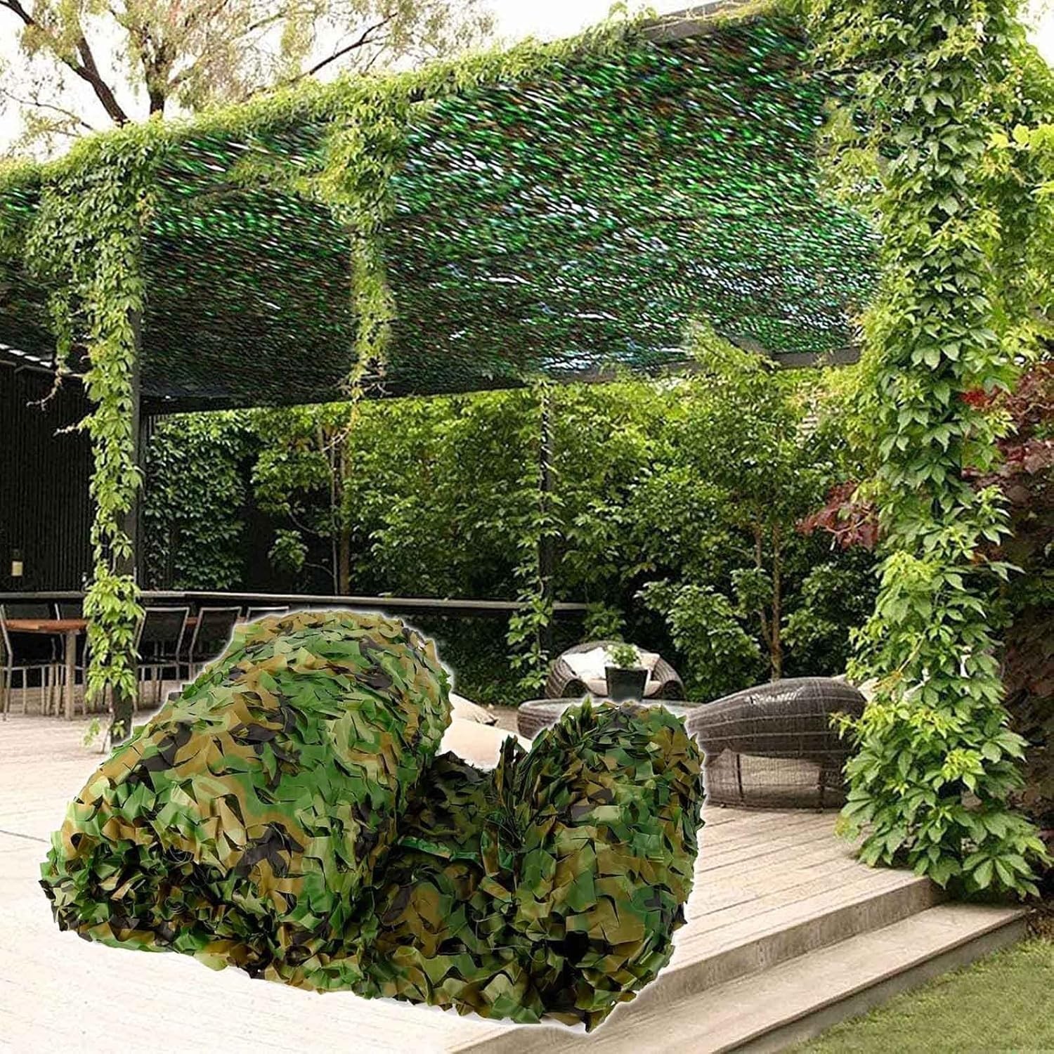 Outdoor Hidden Camo Netting, Bulk Roll Garden Canopy Sunshade Camouflage Net