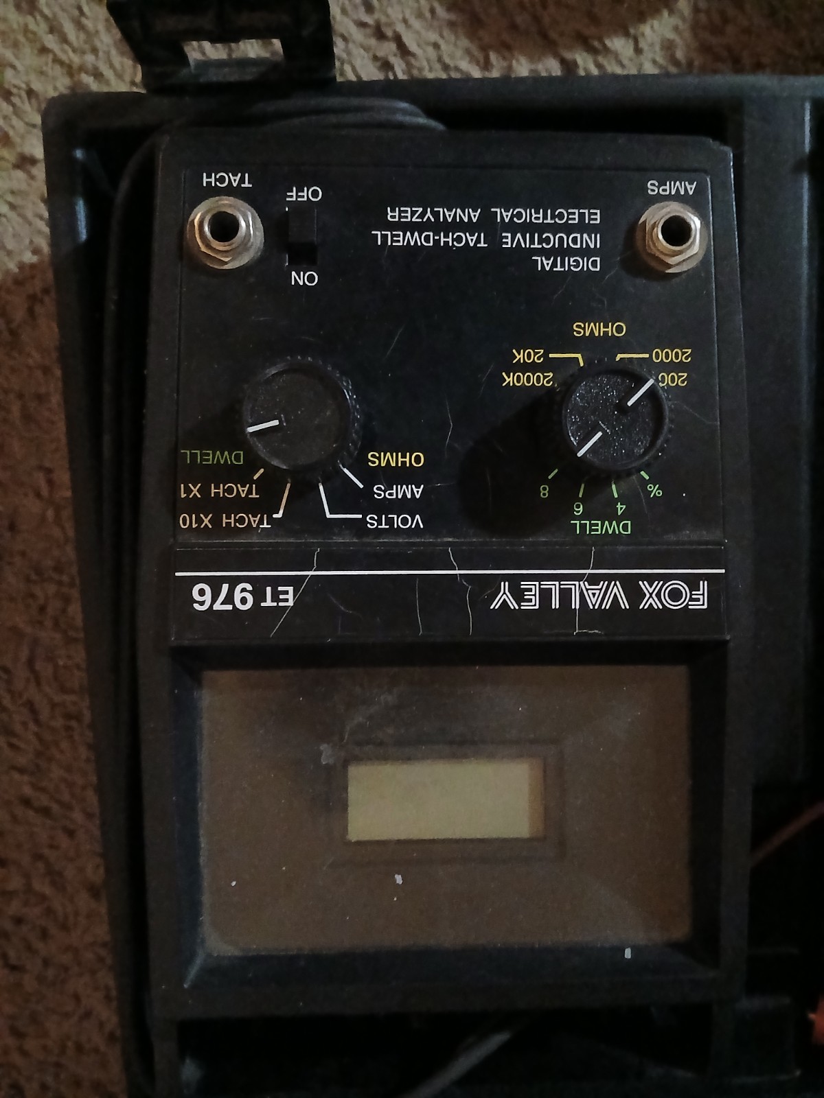 Vintage 1980s FOX VALLEY ET 976 DIGITAL TACH-DWELL ELECTRICAL ANALYZER