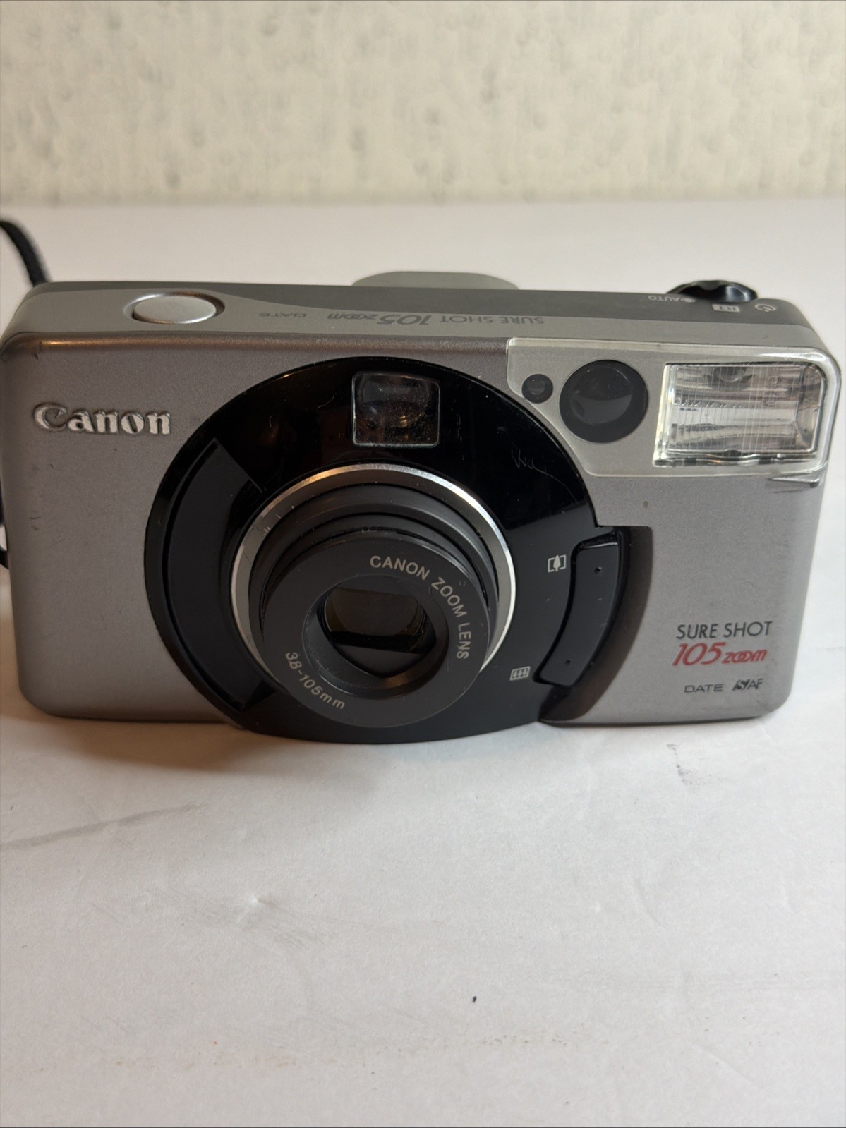 Canon Sure Shot 105 Zoom 35mm Film Camera Point & Shoot Silver - Parts Only
