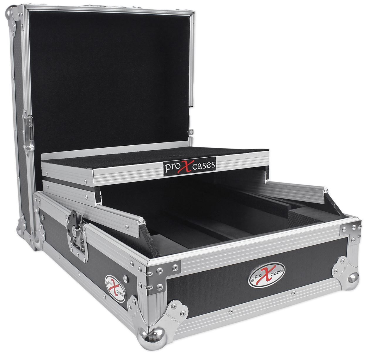 ProX XS-M12LT Universal 12" DJ Mixer ATA300 Flight Hard Case With Laptop Shelf