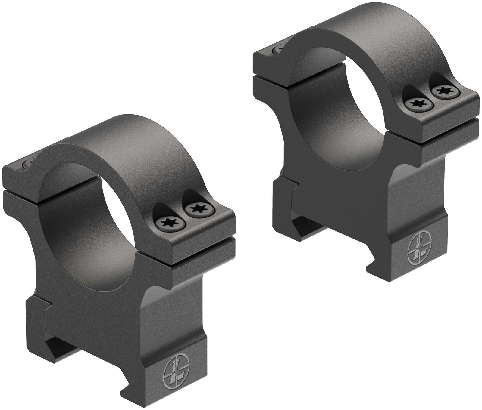 Leupold Open Range Cross-Slot Rings, 1in High, Matte Black, 180945