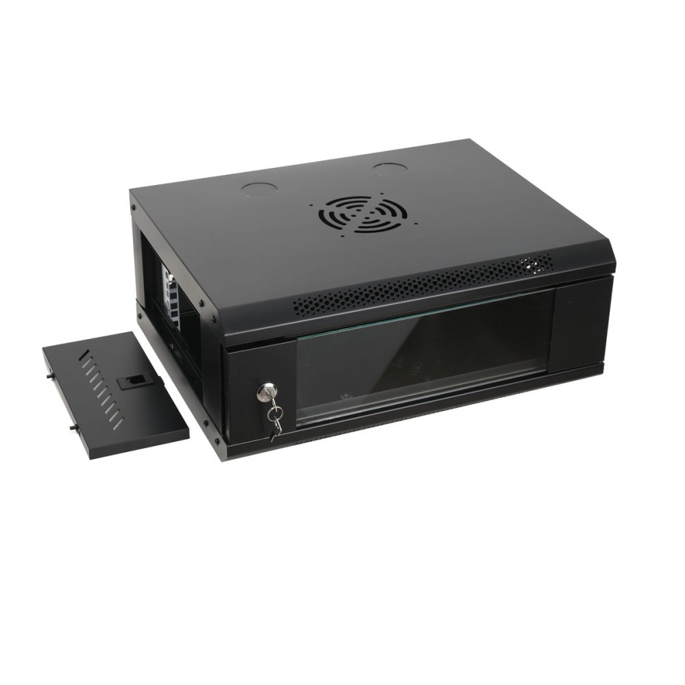 4U Server Rack Cabinet Network Data Rack Enclosure 60kg Load Bearing Black