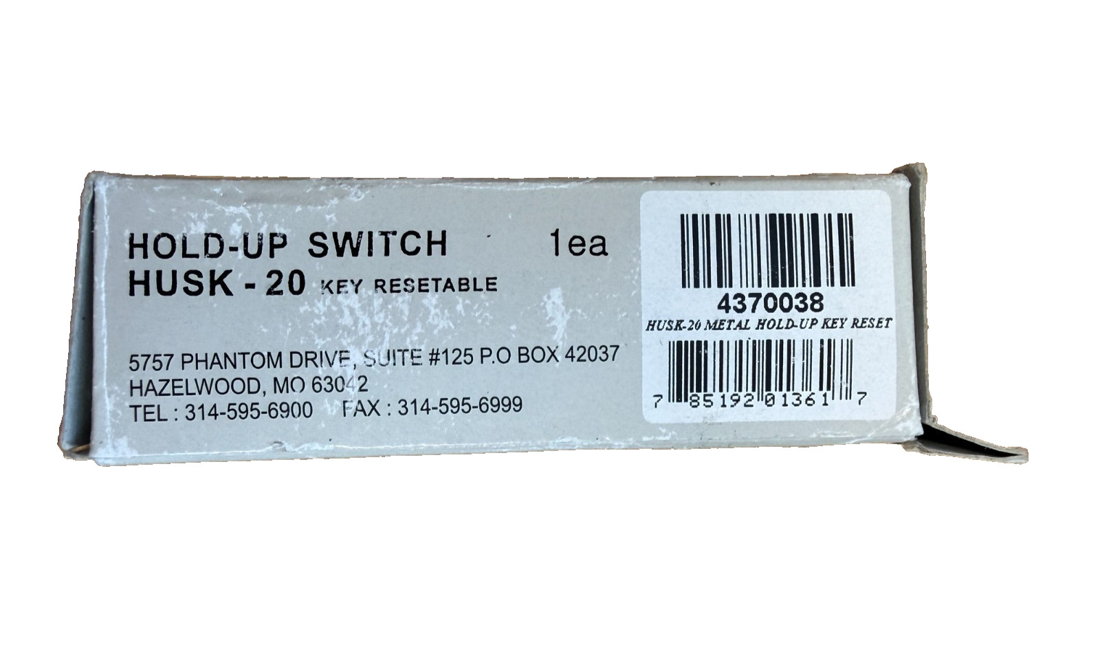 Amseco HUSK-20 Hold-Up Switch with Status Window