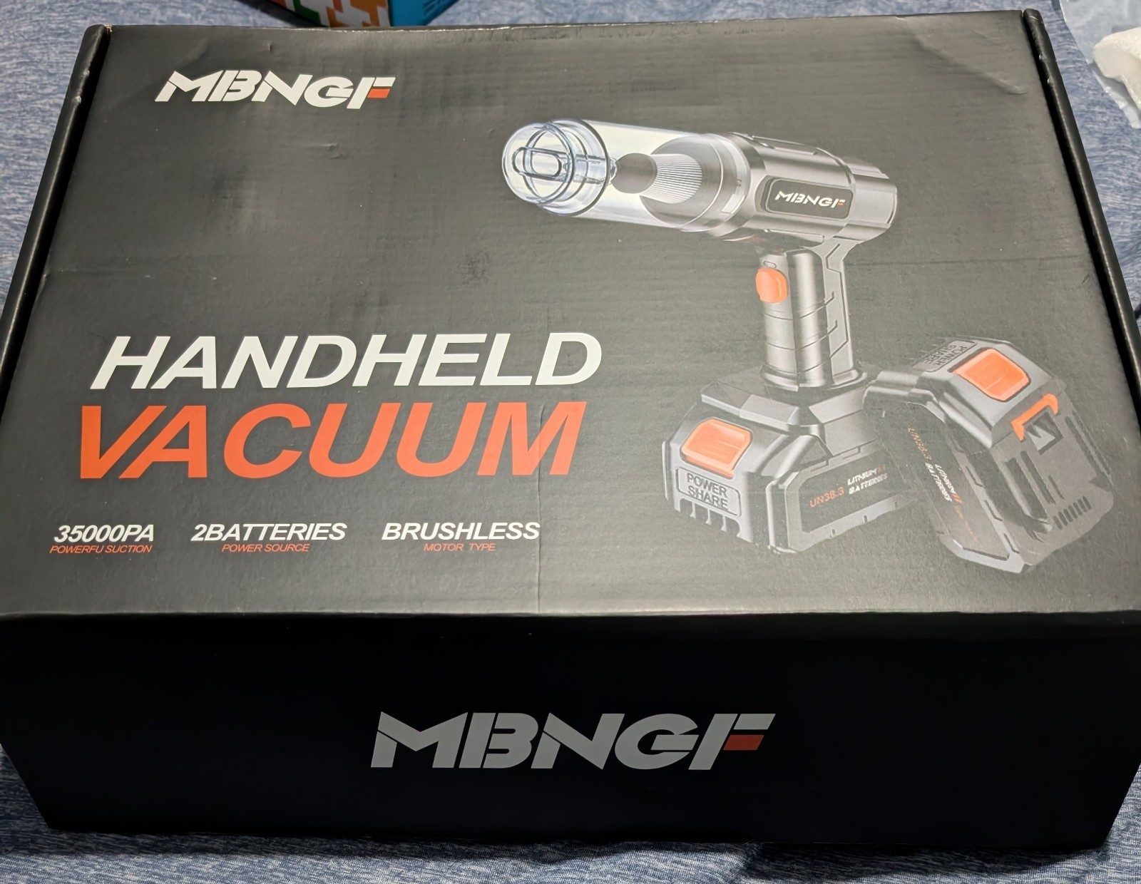 MBNGF Handheld Car Vacuum Portable Cordless, 35000PA High Power Suction & Blower