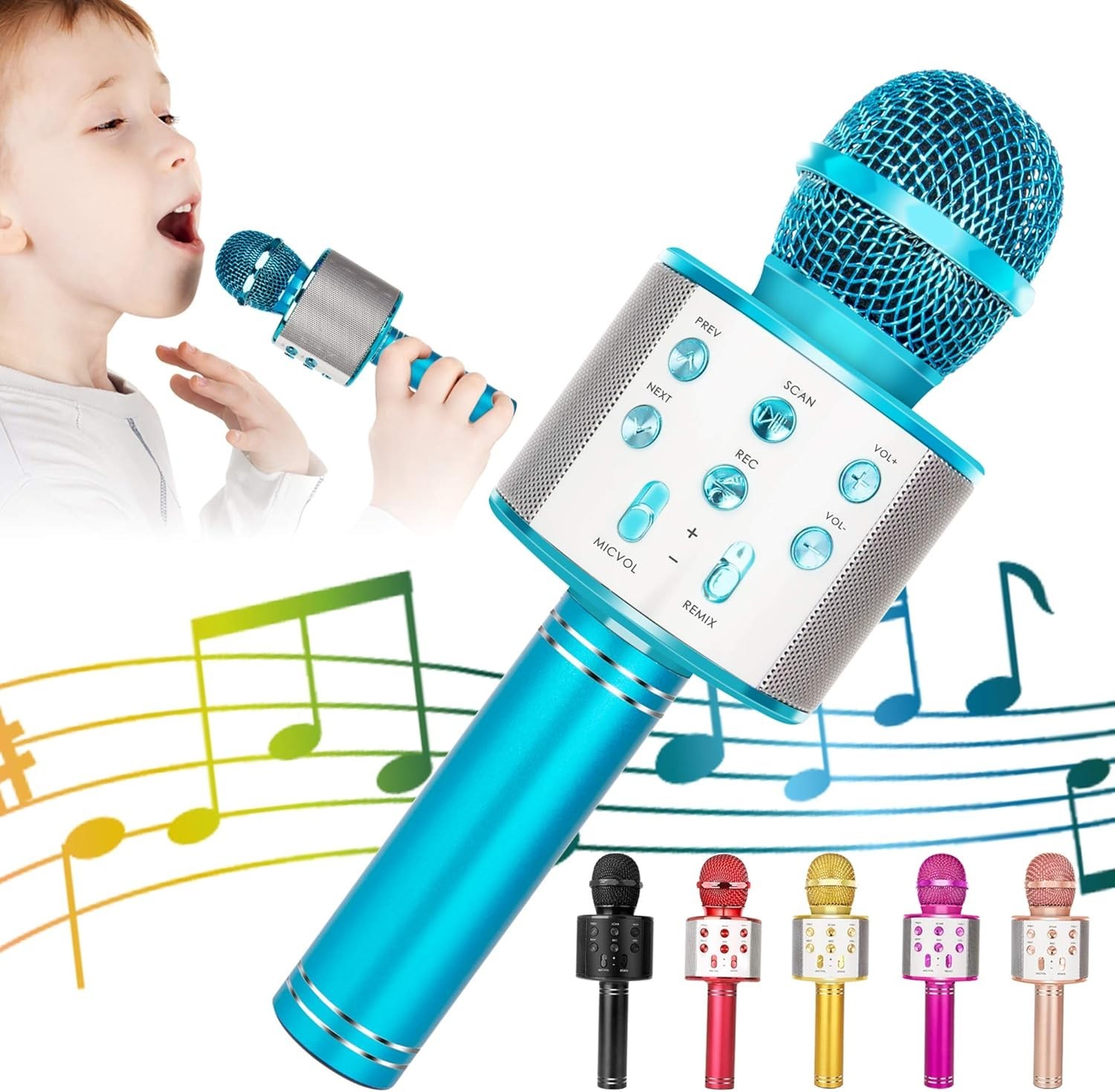 Mockins Bluetooth Handheld Karaoke Microphone - Purple (MHMICPUR87)