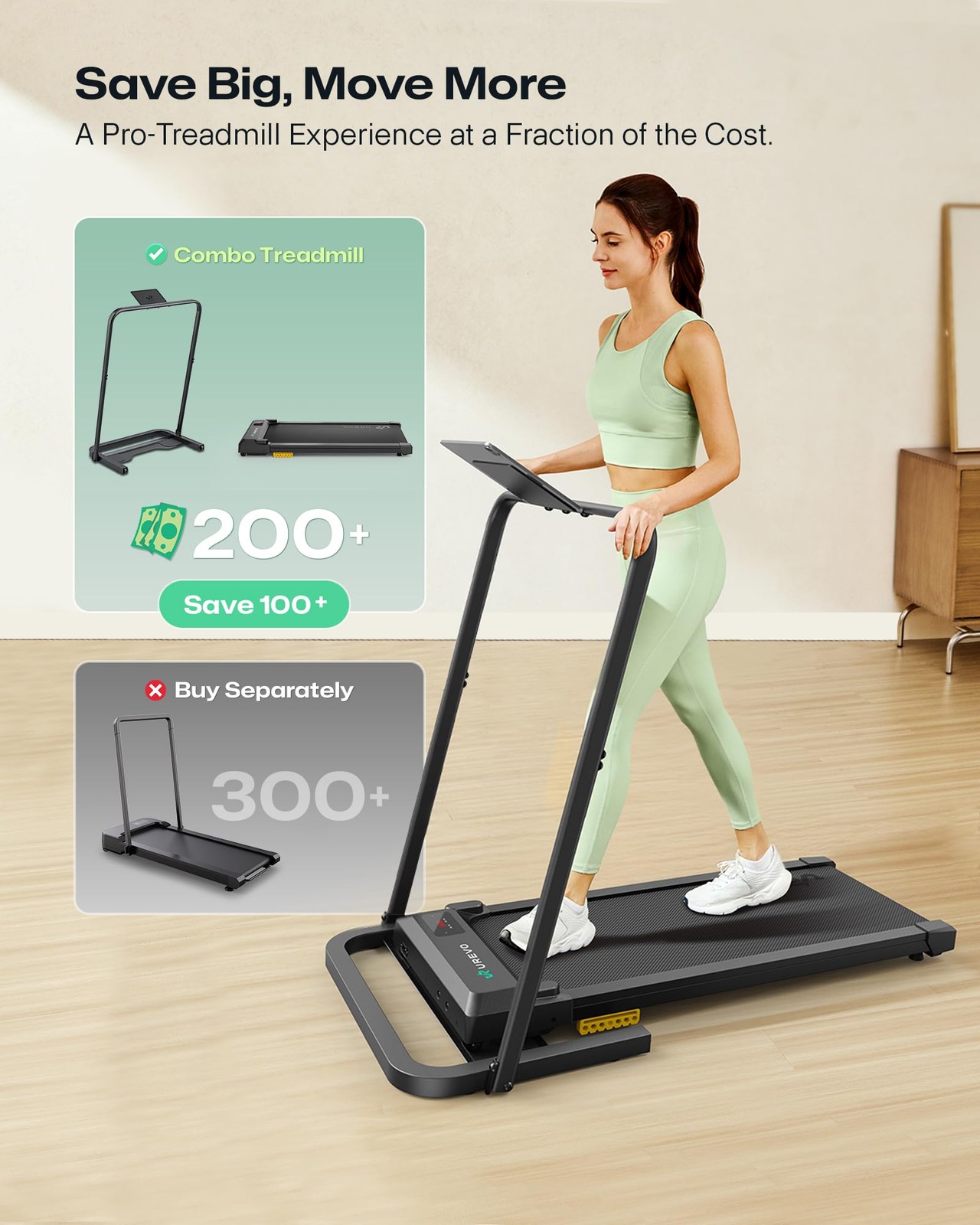 Universal Walking Pad Handle Bar Transform Your Walking Pad into Treadmill