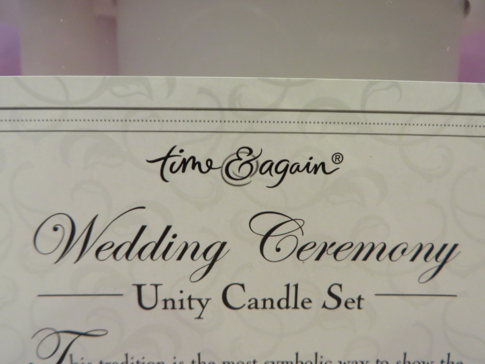 WEDDING CEREMONY UNITY CANDLE SET