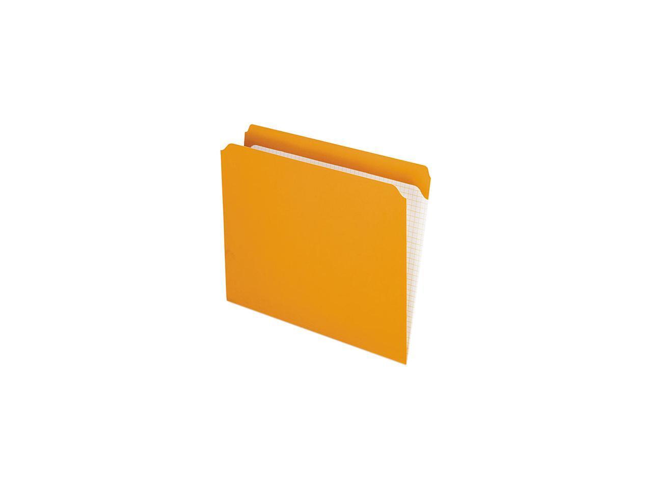 Pendaflex R152ORA Two-Ply Reinforced File Folder, Straight Cut, Top Tab, Letter,