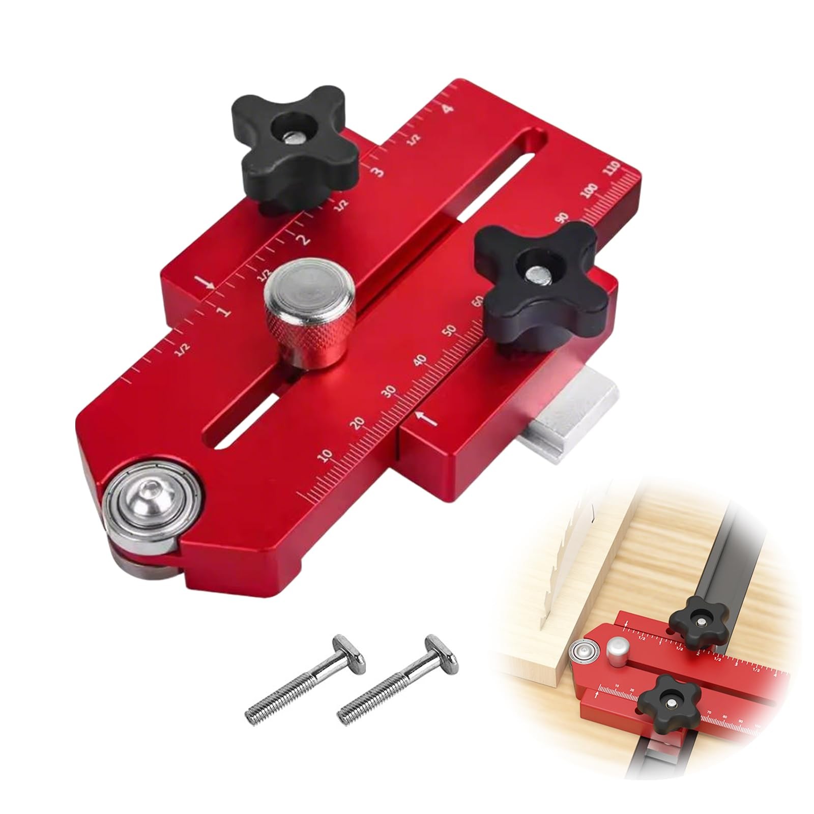 TRUTOPWAY Thin Rip Table Saw Jig Guide, Woodworking for Thin Strips Cuts, Fit...