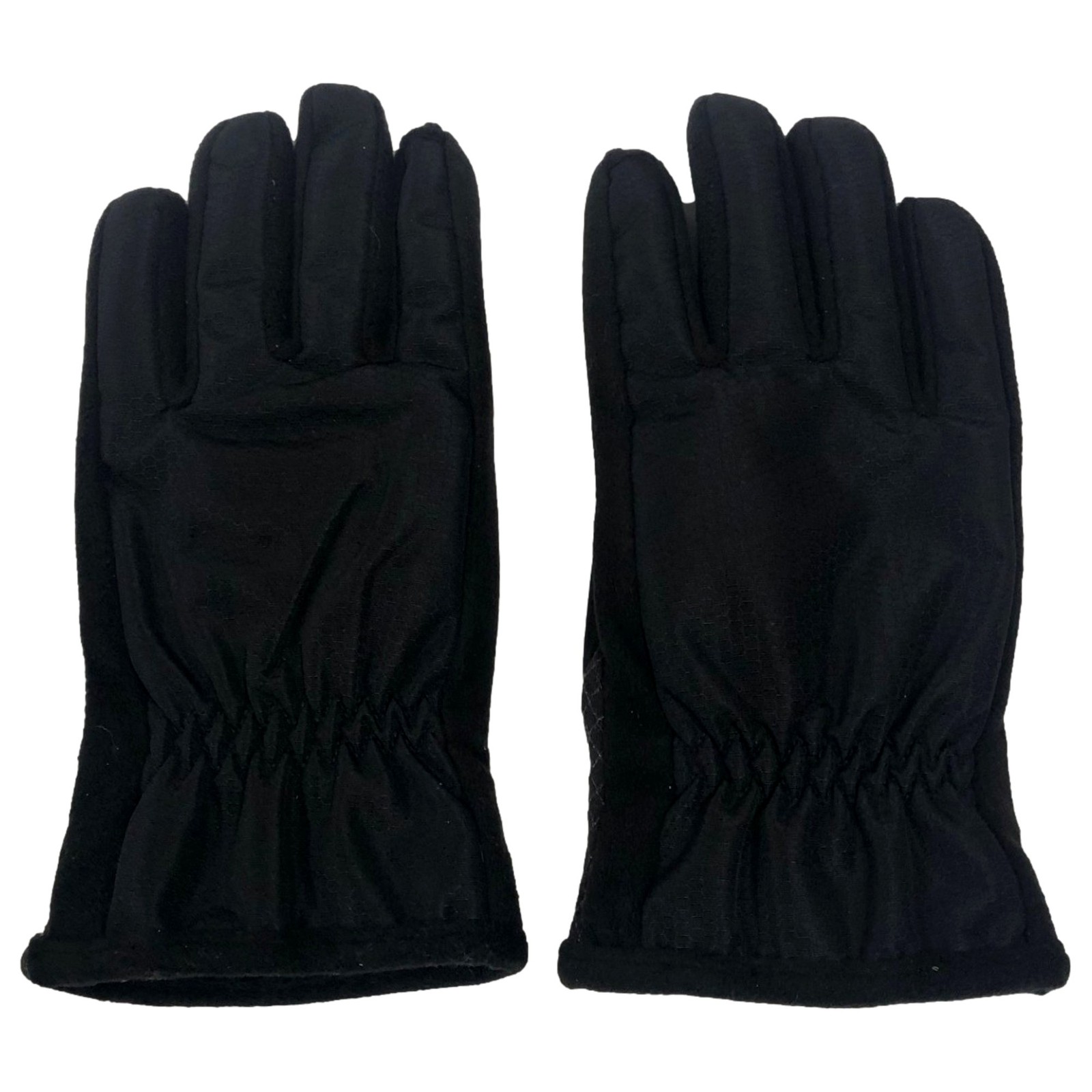 Isotoner Smartouch Mens Black Touchscreen Text Gloves Plush Lined Matrix