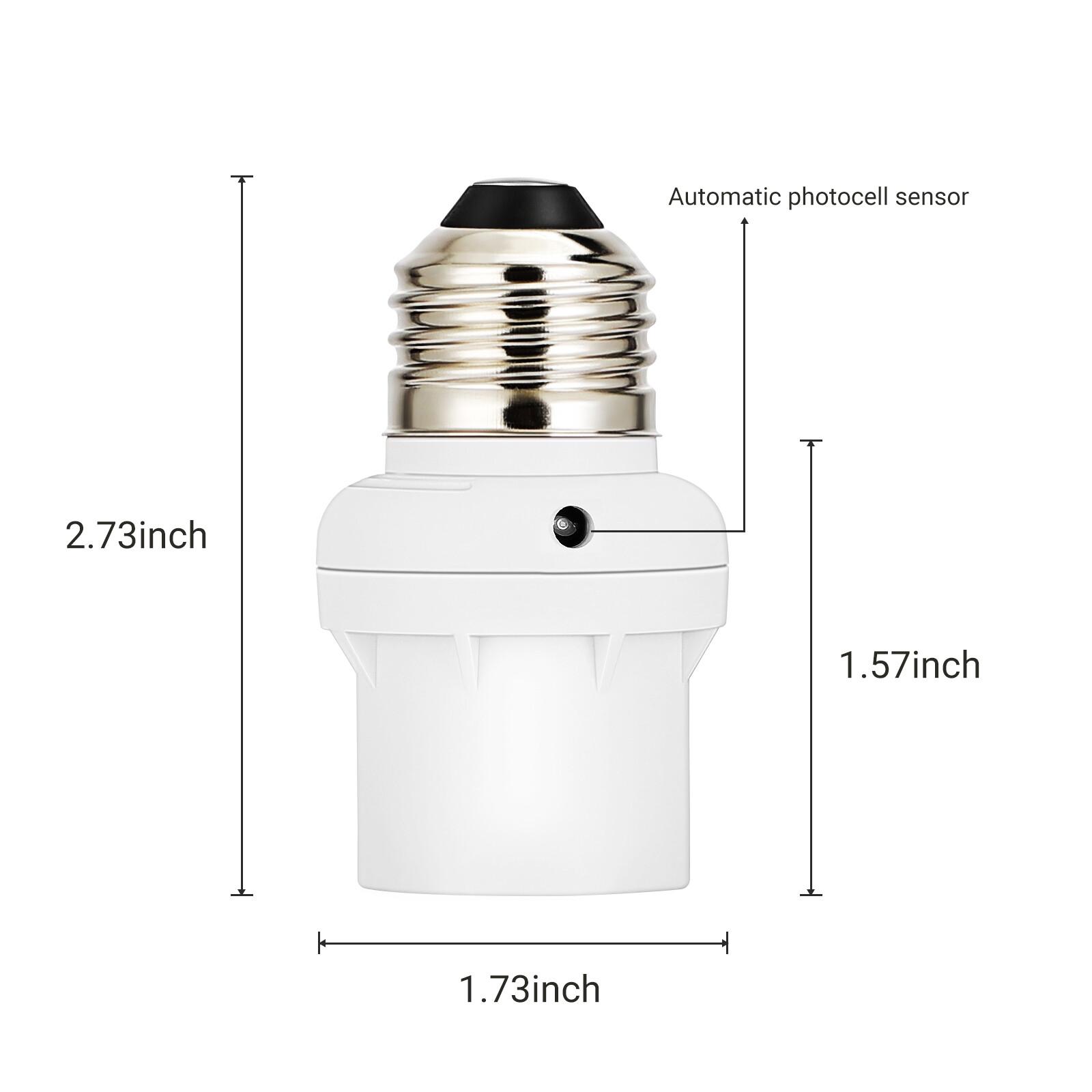 DEWENWILS 2 Pack Light Sensor Socket, Automatic Dusk to Dawn Light Bulb Sockets