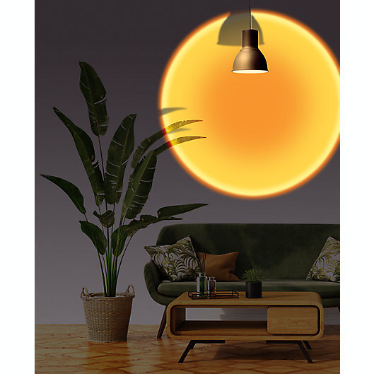 Brilliant Ideas Sunset Projection LED Table Lamp in Black