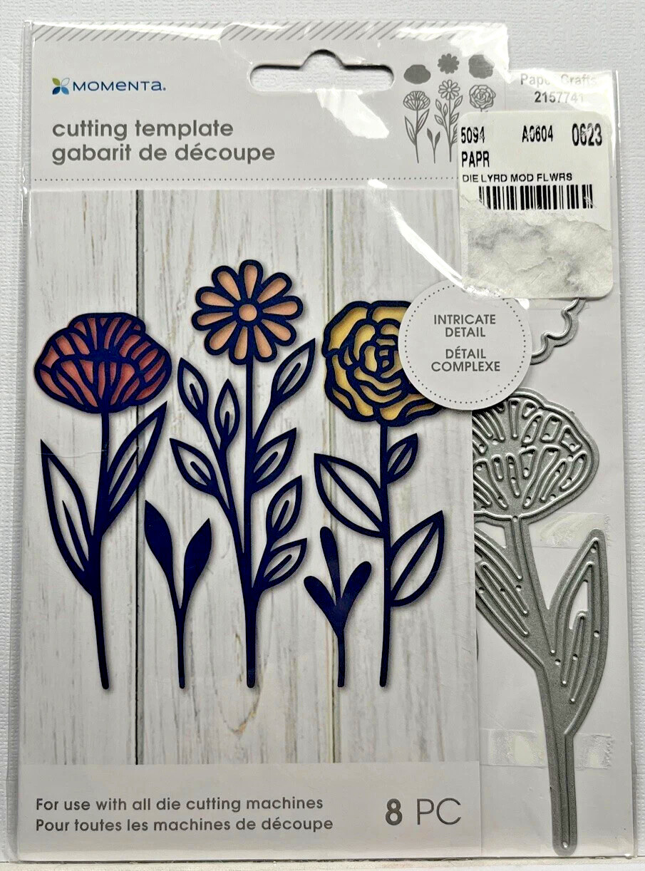 Momenta Flower Metal Die Set 8 PC Intricate Floral Decorative New