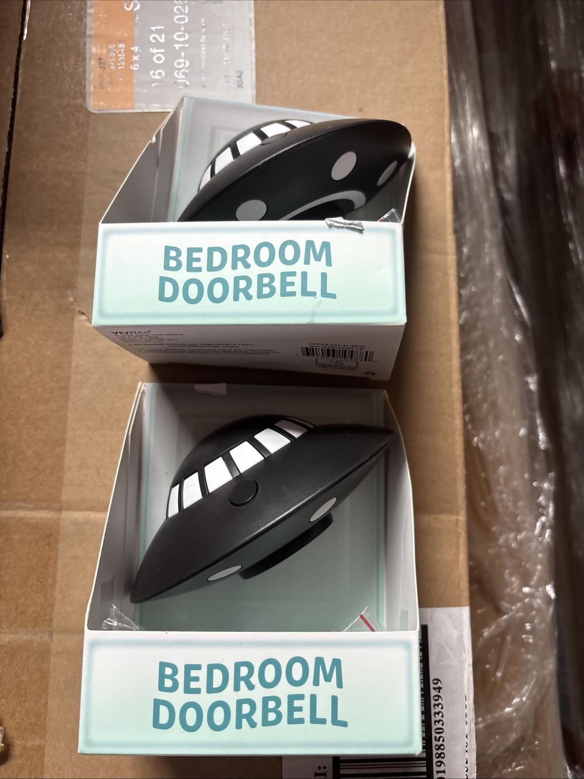 Vivitar Bedroom Doorbell UFO Spaceship New in Box Lot Of 2