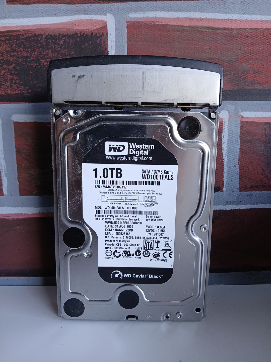 Western Digital Caviar Black 1TB SATA WD1001FALS-41Y6A0 7200RPM Apple 32MB Cache