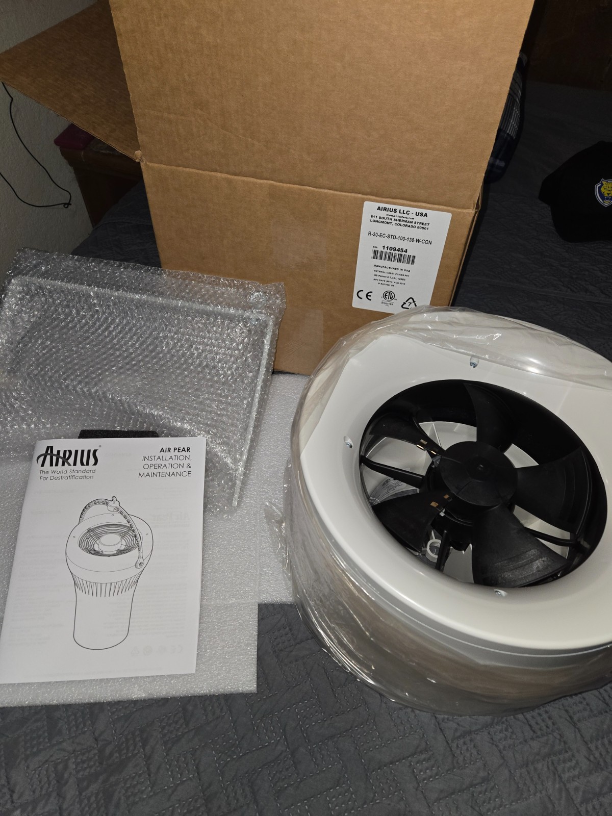 Airius Destratification Fans – Retail Series (R-20 EC STD 100–130-W-CON)