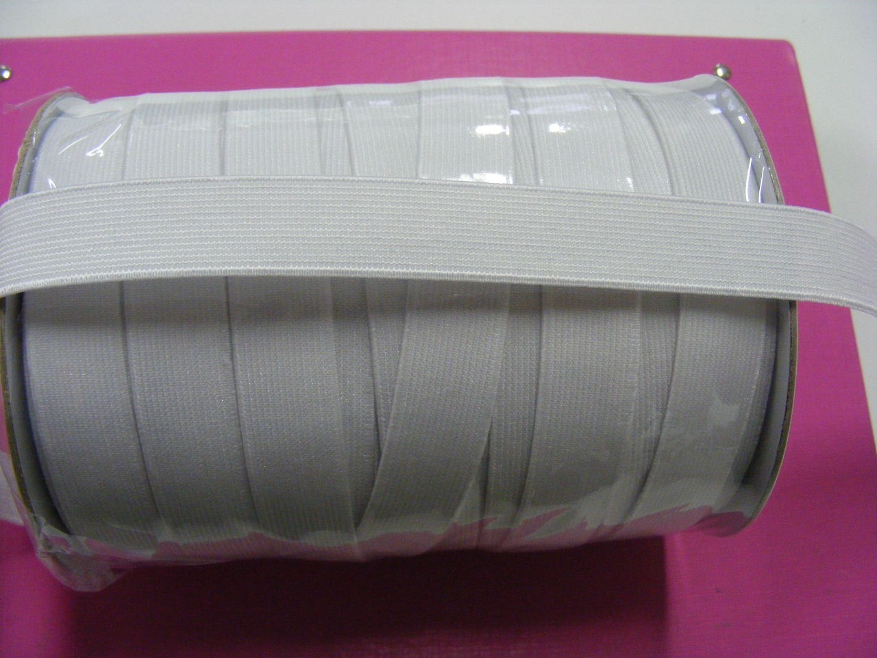 Elastic White Non Roll 20mm x 50 metres